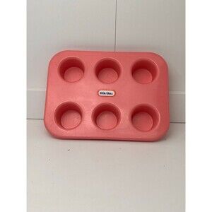 Vintage Little Tikes Muffin Pan Pink Plastic Cupcake Holder